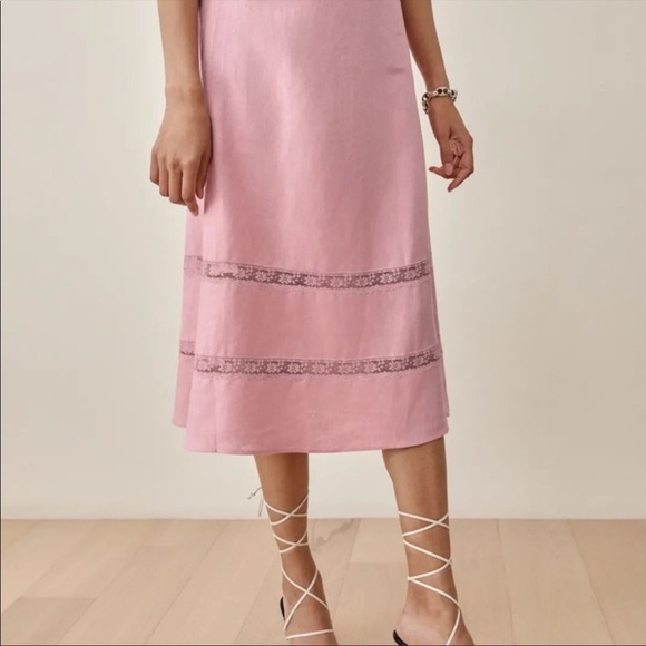 NWT Reformation rima linen two piece skirt set - Picture 4 of 11